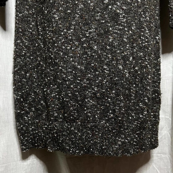 Max Studio Marled Brown Cowl Neck Knit Sweater Dress Long Sleeve Size Medium - Picture 9 of 12